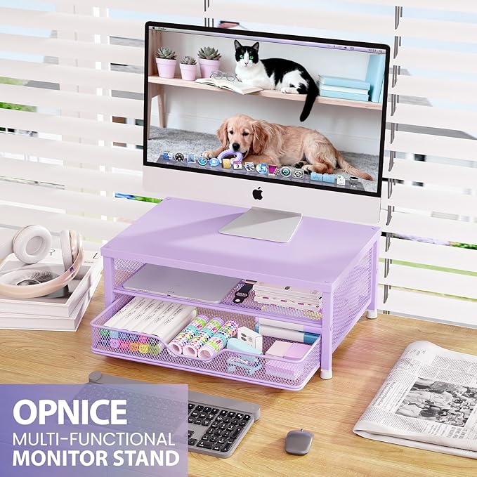 OPNICE Computer Monitor Stand Riser, Desk Organizer - Image 3