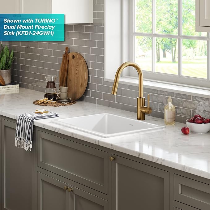 KRAUS Oletto Single Handle Pull Down Kitchen Faucet - Image 12