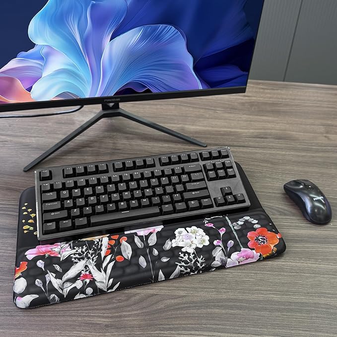Computer Keyboard Stand with Wrist Rest, Ergonomic Tilted Keyboard Holder - Image 7