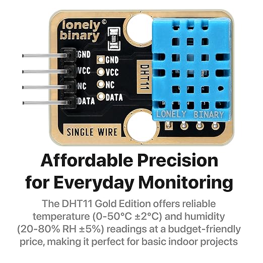 Lonely Binary 6pcs DHT22 DHT11 Gold Edition Digital Temperature Humidity Sensor - Image 5