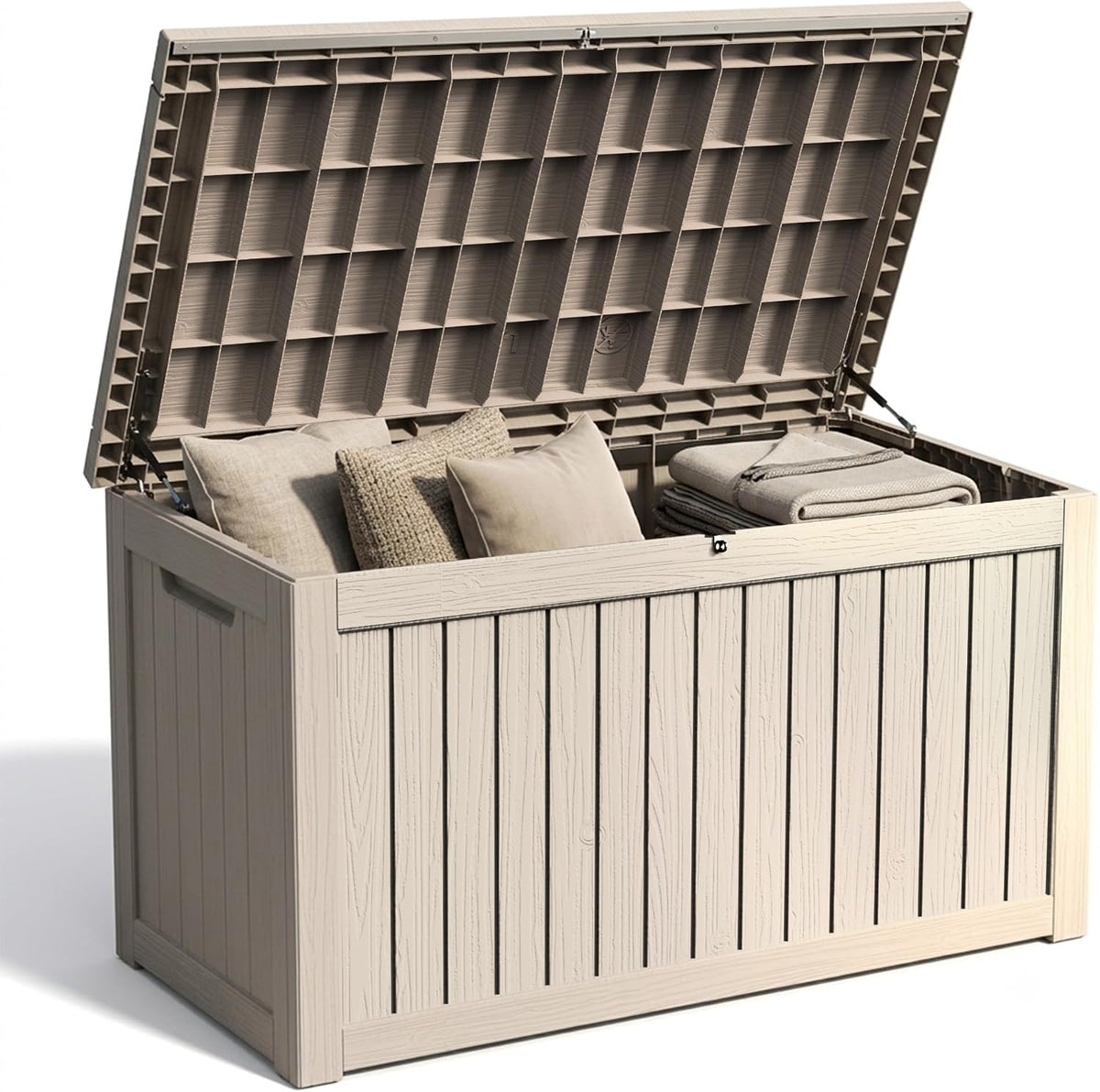 outdoor storage box,270 gallon waterproof deck box [upgraded, main product view