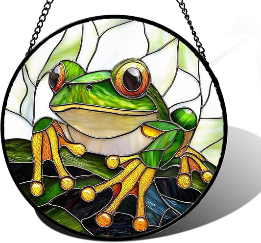 DASTOLL Stained Glass Window Hanging, and Mom 6.3 in by DASTOLL