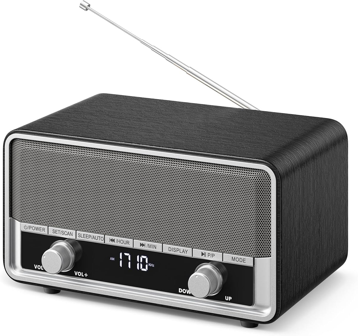 Vintage Wood AM FM Clock Radio
