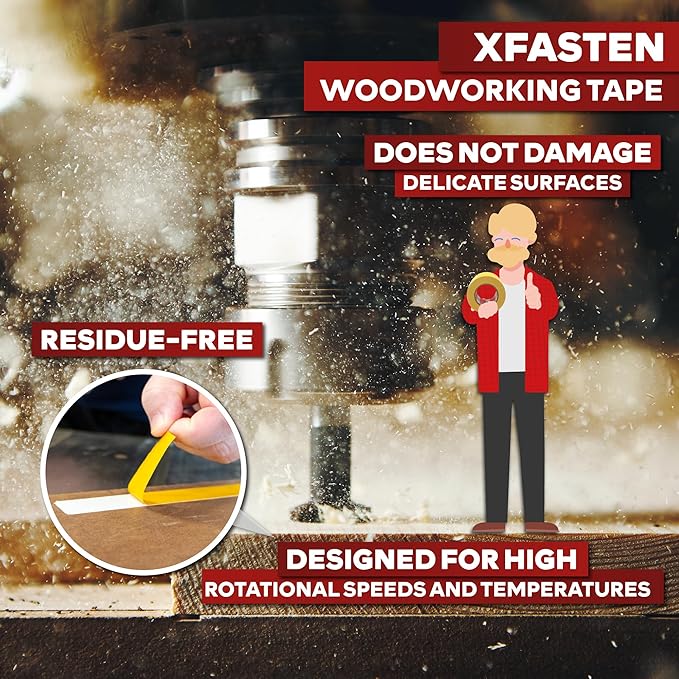 XFasten Bulk Double Sided Woodworking Tape 1-inch 1, 296-Feet Total - Image 2