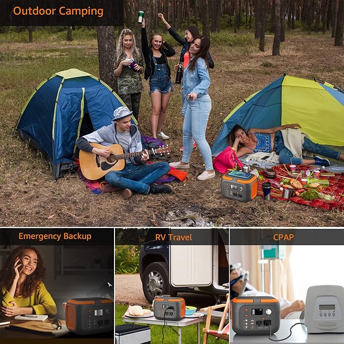 SinKeu 300W Portable Power Station, 260Wh/70400mAh Outdoor Solar Generator - Image 3