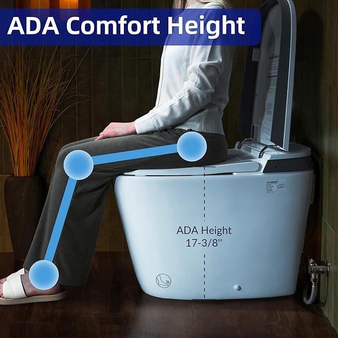 WOODBRIDGE Smart Toilet with Auto Open/Close, 1000g MaP Flush Score, Foam Shield - Image 7