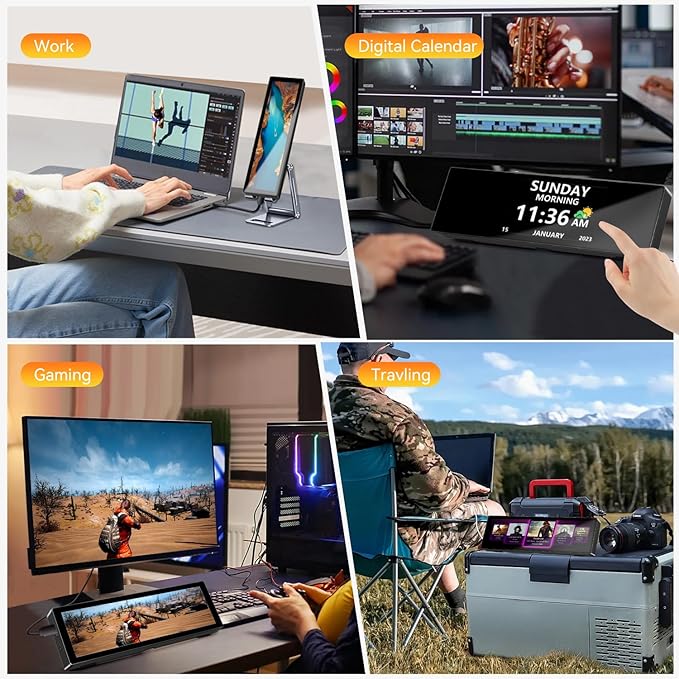 Upgraded 8.8 Inch Small Touchscreen Monitor, PC Temperature Display, PC Sensor - Image 4