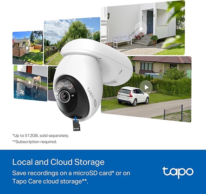 Tapo 4K Outdoor Camera Wireless, Battery Camera w/Solar Panel, 360° View - Image 8