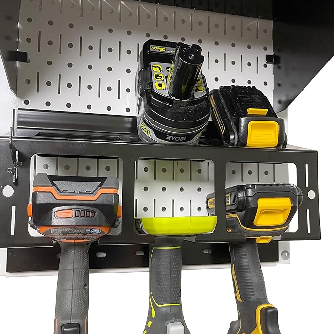 Wall Control Power Tool Storage Organizer Kit Cordless Drill Holder Charging - Image 4