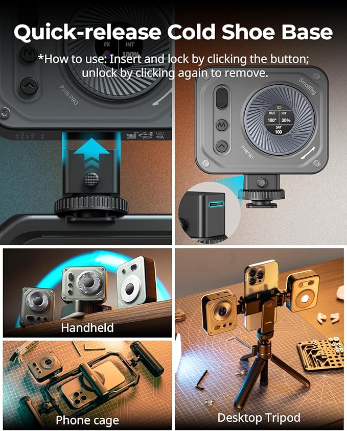 SMALLRIG Vibe P108 Pro RGB Video Light, Portable Led Camera Light - Image 7