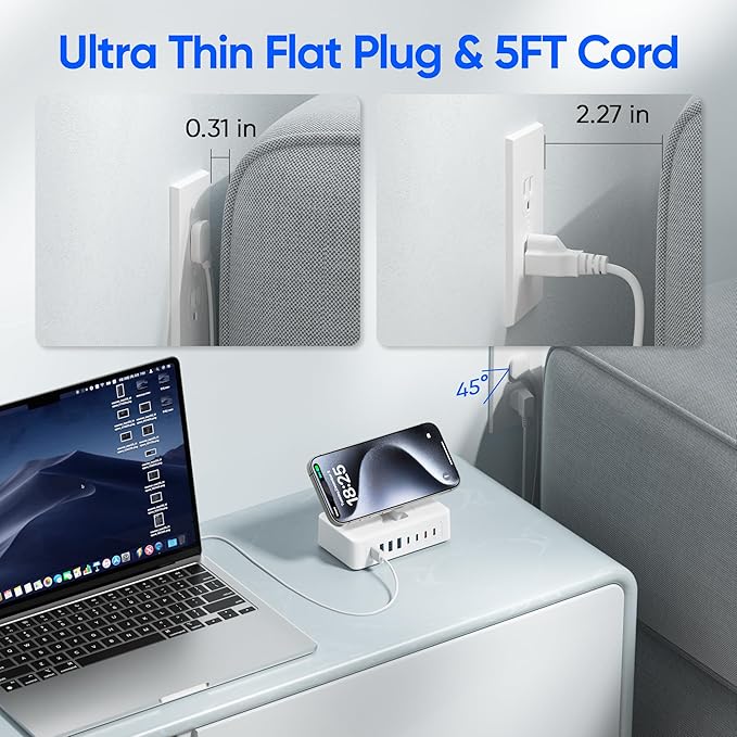 11-in-1 Charging Station USB-C Power Strip, 200W USB C Charger Block, 2AC - Image 6