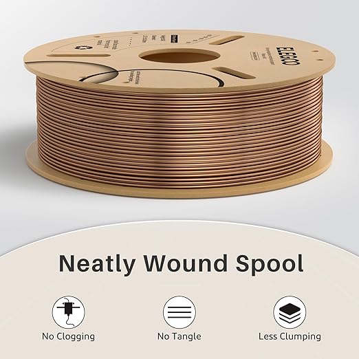 ELEGOO Metal PLA Filament 1.75mm Bronze 1KG, Metallic Shiny 3D Printer Filament - Image 4