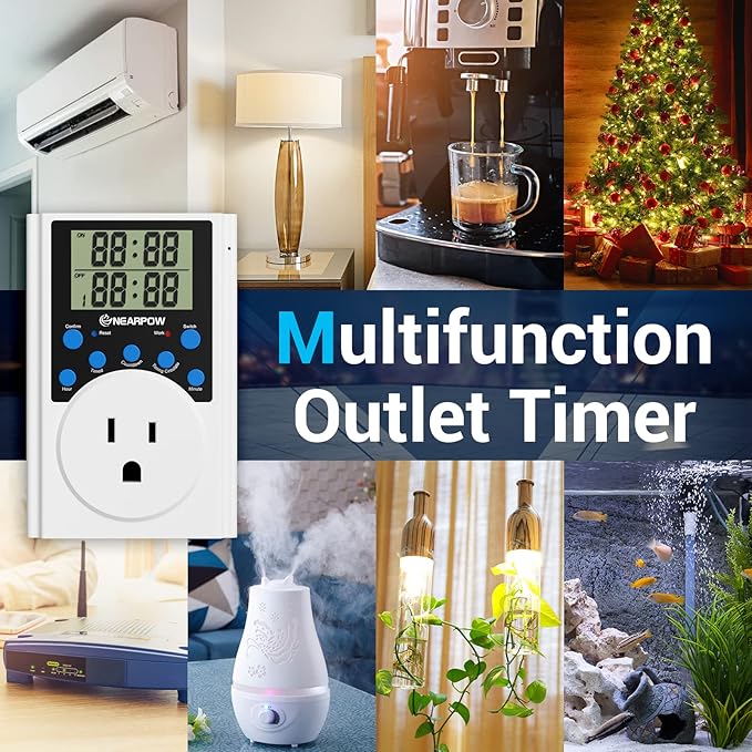 Timer Outlet, Nearpow Multifunctional Infinite Cycle Programmable Plug-in - Image 7