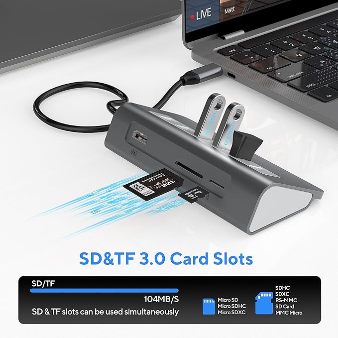 USB C Hub Multiport Adapter, Mosirui 9-in-1 USB-C Docking Station - Image 7