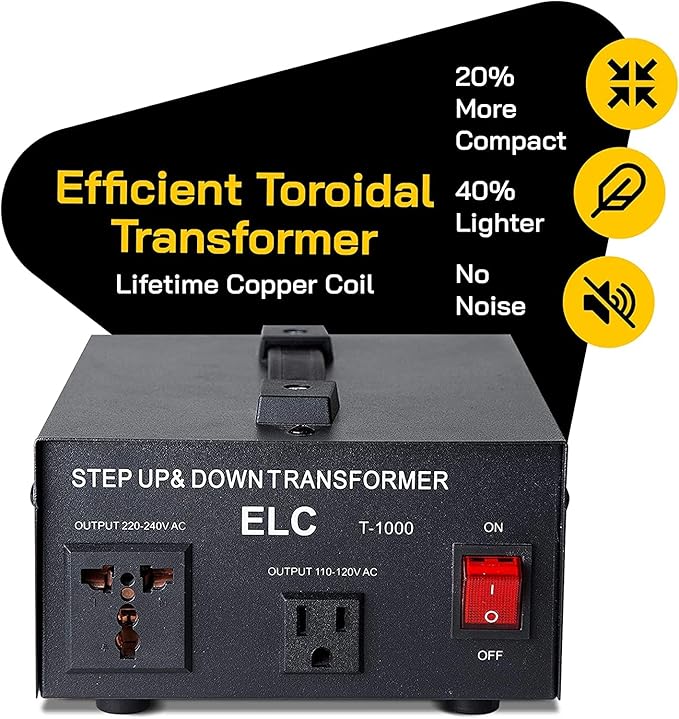 ELC T Series 1000+ Watt Voltage Converter Transformer - Image 3