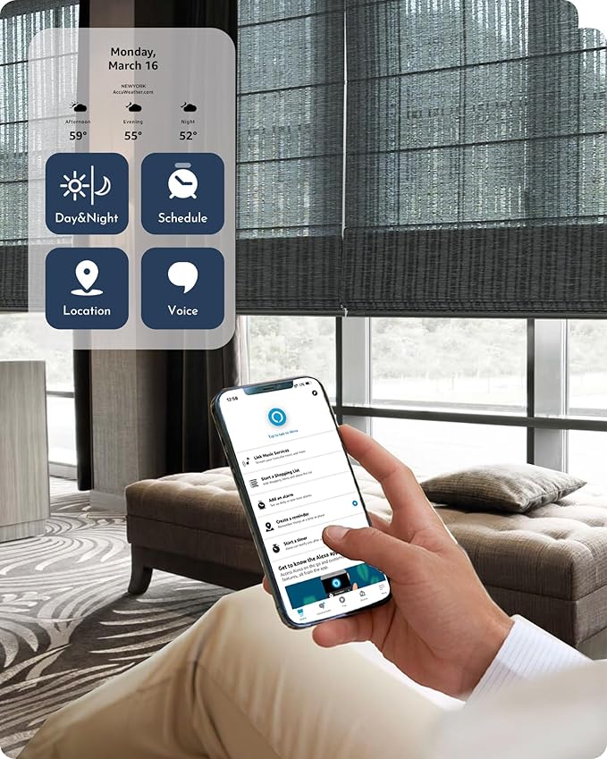 Graywind Smart Natural Roman Shades Compatible - Image 3