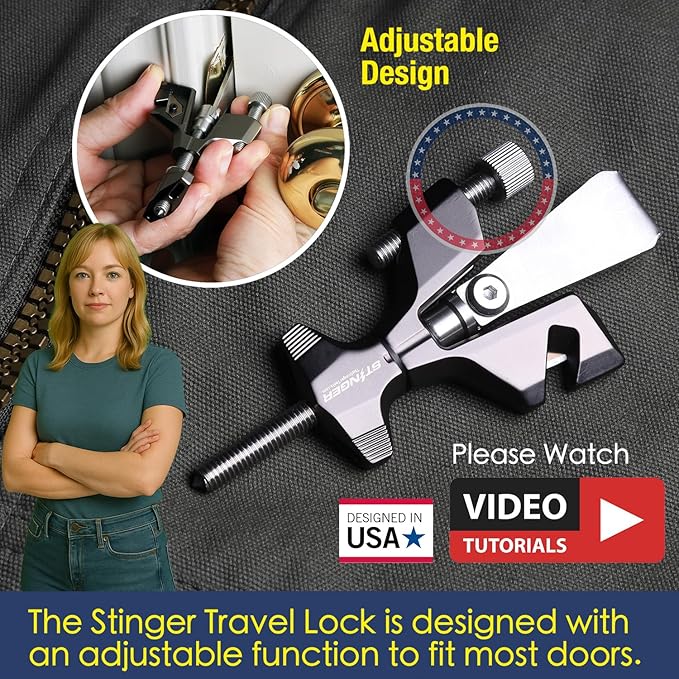 Stinger Metal Portable Door Lock - Image 3