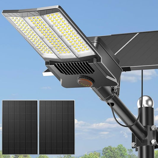 Deepn Solar Street Light 12000W Aluminum Commercial Grade Solar Parking Lot by DEEPN