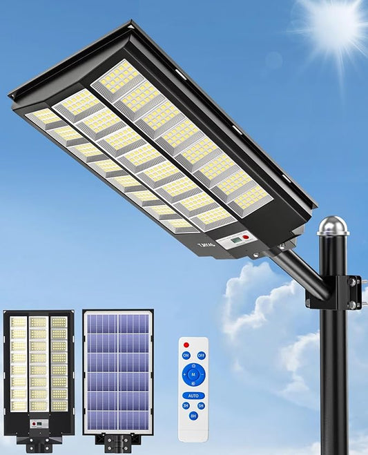 JAYNLT Y-9500W Solar Street Lights Outdoor, 6500K Highest Lumen Parking Lot by JAYNLT
