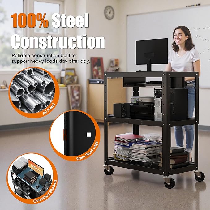 Extra-Large 3-Tier Utility Cart - Image 2