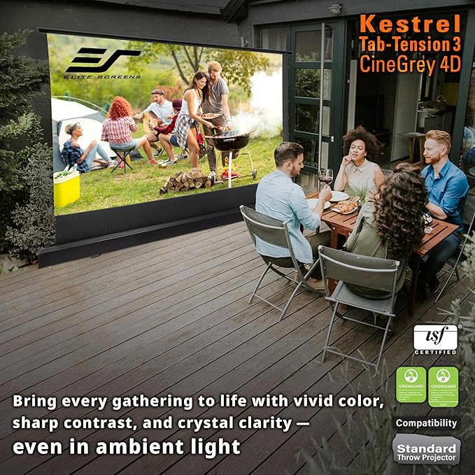 Elite Screens Kestrel Tab-Tension 3 CineGrey 4D, 122 inch 16:9, Standard Throw - Image 3