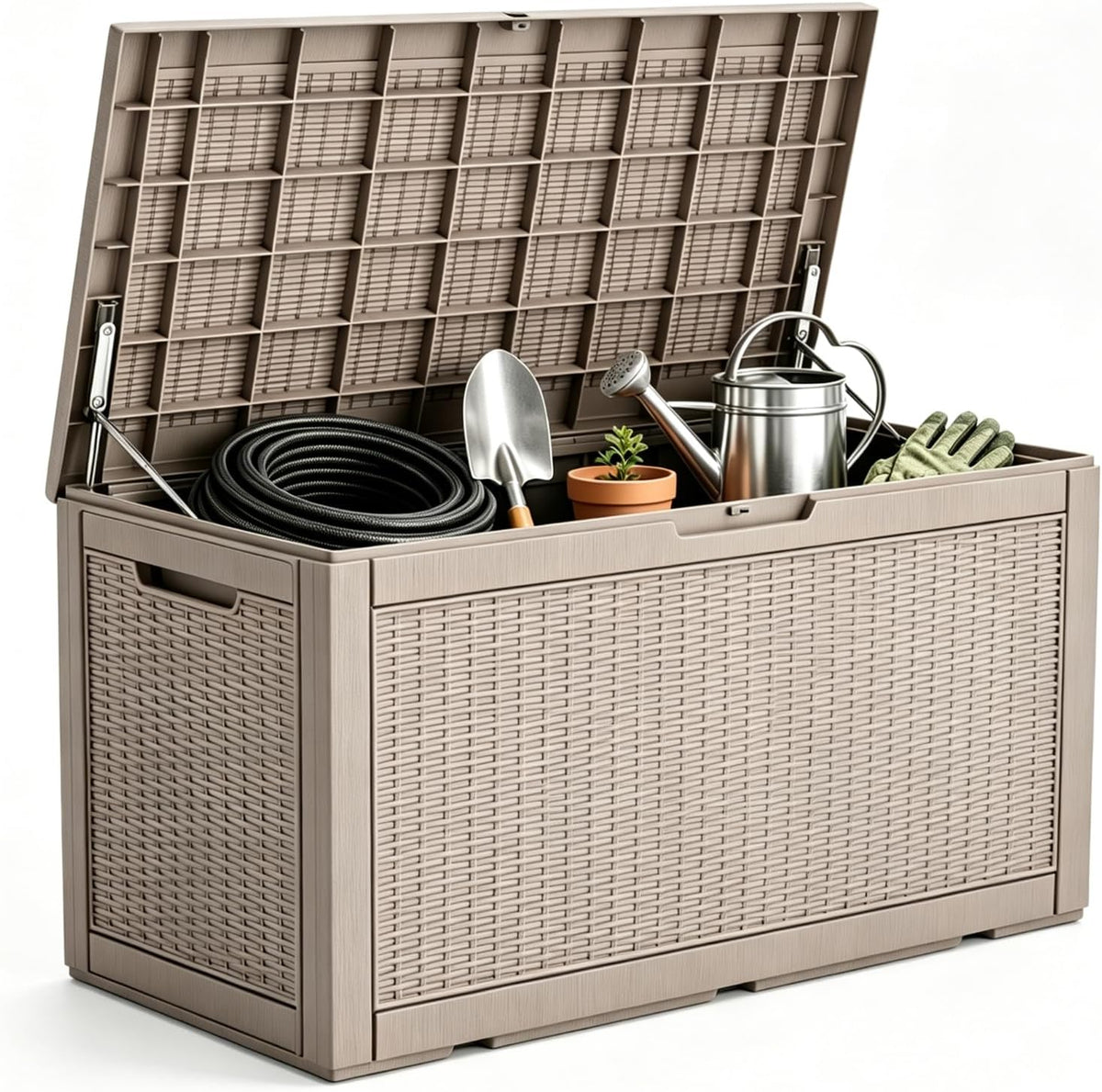 140 gal outdoor storage box waterproof lockable,deck box,gas, main product view