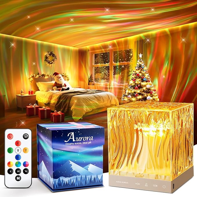 Crystal Lamp for Bedroom, 15 White Noise Machine Room Lights for Bedroom by Mubarek