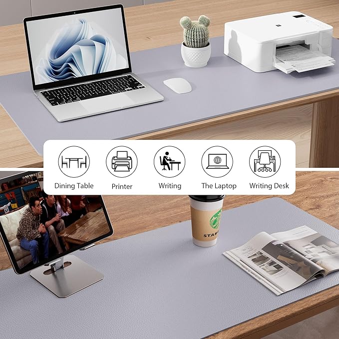 Aothia Large PU Leather Desk Pad Protector – Non-Slip Mouse Pad & Writing Mat - Image 5