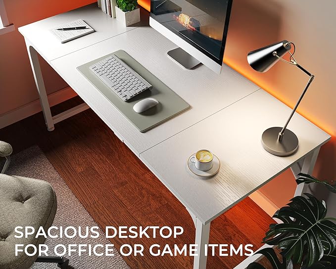 Huuger Computer Desk, 63 Inch Office Desk, Gaming Desk - Image 5