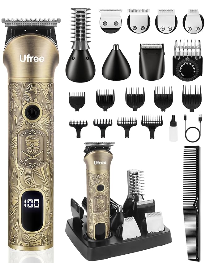 Ufree Beard Trimmer for Men, Electric Razor Shaver, Cordless Hair Clipper by Ufree
