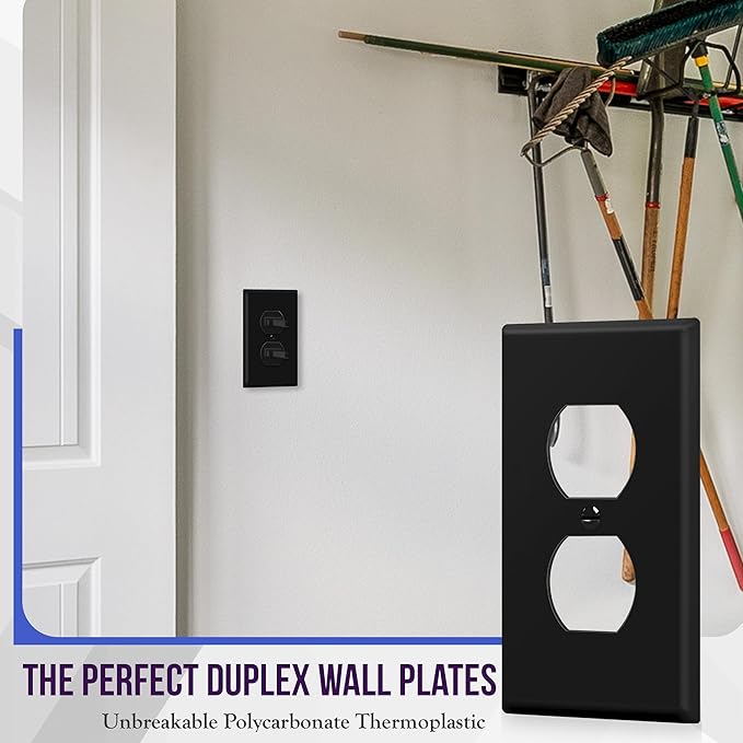 ENERLITES Duplex Receptacle Outlet Wall Plate, Electrical Outlet Cover - Image 3