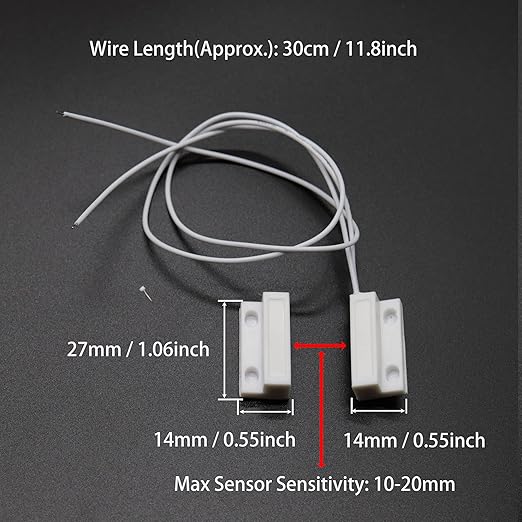 VictorsHome Magnetic Reed Switch NC Surface Mount Wired Door Window Contact - Image 2