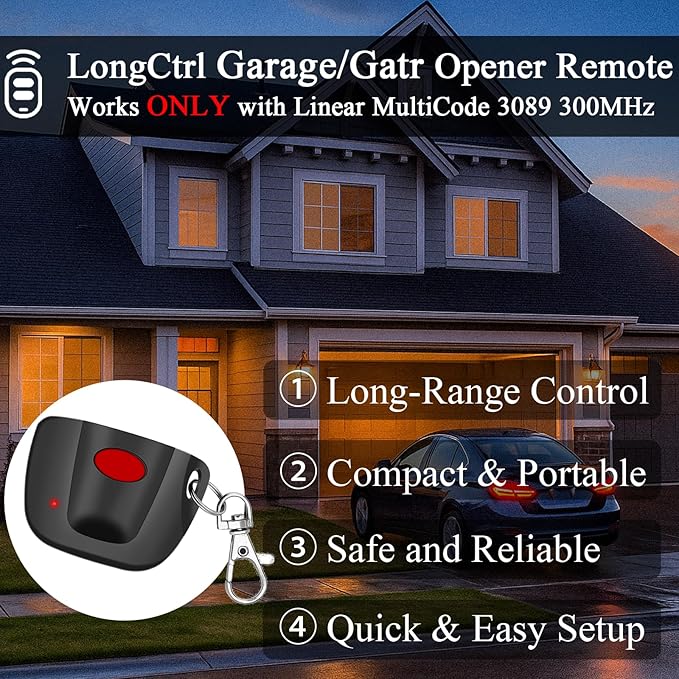 3-Pack 300MHz 10 dip Switch for Multicode Garage Gate Door Opener Remote Control - Image 3