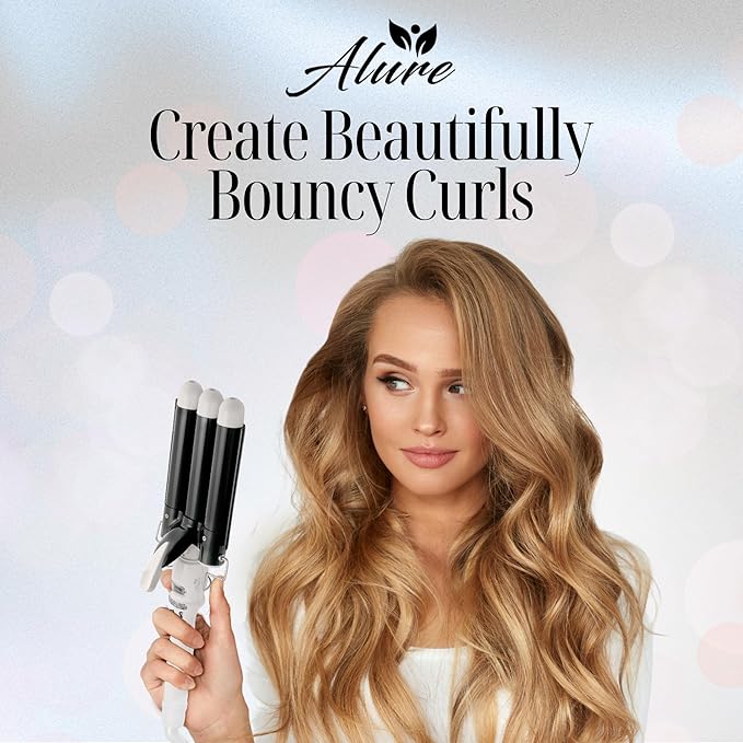 Alure Three Barrel Curling Iron Wand Hair Waver - Image 7