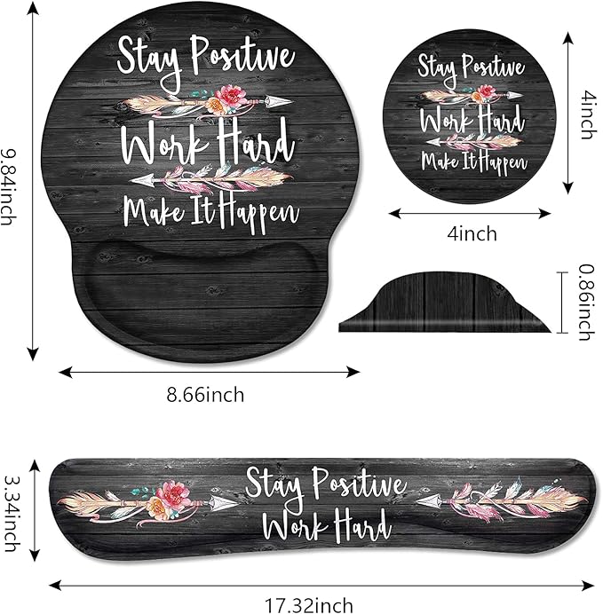 Keyboard Wrist Rest and Mouse Pad Wrist Support Set - Image 3