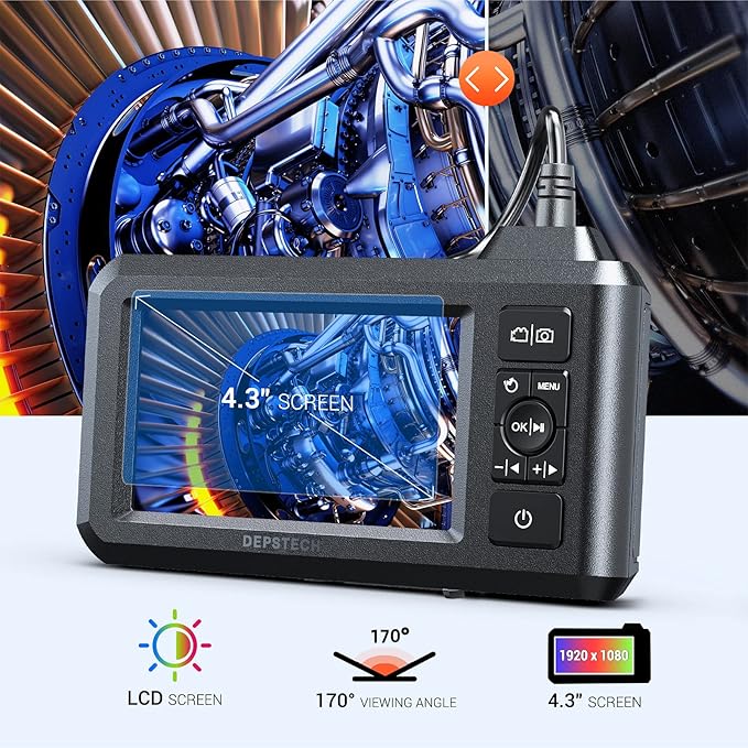 DEPSTECH Dual Lens Industrial Endoscope, 1080P Digital Borescope Inspection - Image 5