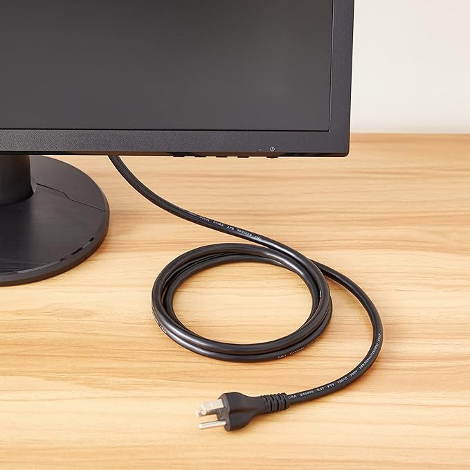 Amazon Basics PC Power Cord, 6 feet, AC Power Cord - Image 6