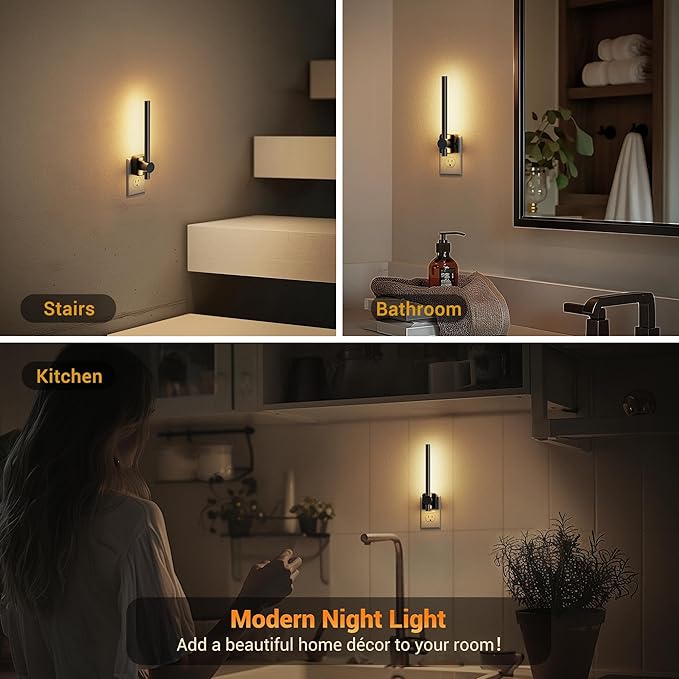 JandCase Night Lights Plug into Wall, 0-200LM Dimmable LED Nightlights - Image 6