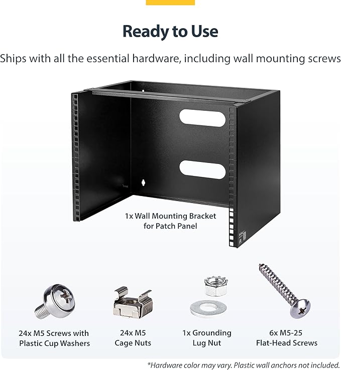 StarTech.com 8U Wall Mount Patch Panel Bracket - Image 5