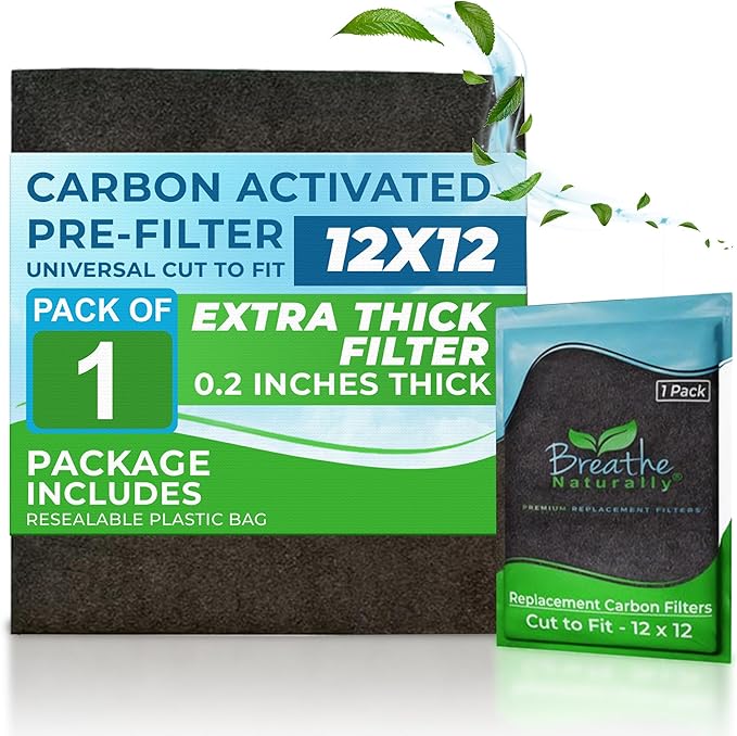 Breathe Naturally Universal Cut To Fit Carbon Activated Air Filter by BreatheNaturally