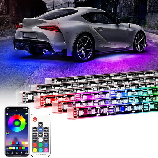 Goodream Car Underglow Kit, 12V 6 pcs RGB Led Lights Strip Neon Ambient Sets by Goodream