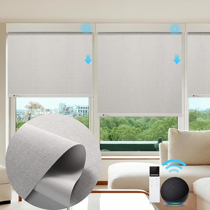 ZSTARR Motorized Smart Blind for Window, Automatic Blackout Roller Shade by ZSTARR
