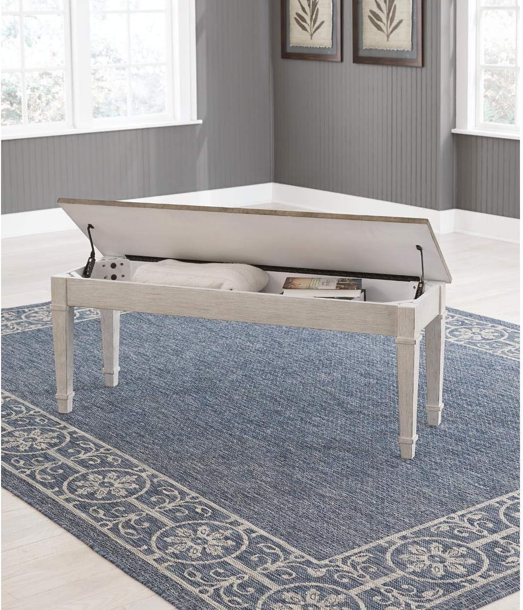 signature design by ashley skempton farmhouse storage bench, view 10