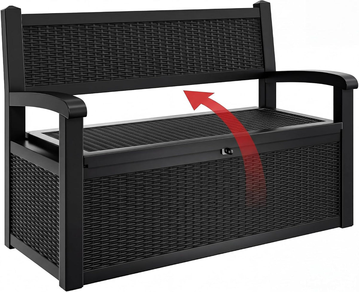 yitahome 80 gallon storage bench deck box, lockable, main product view