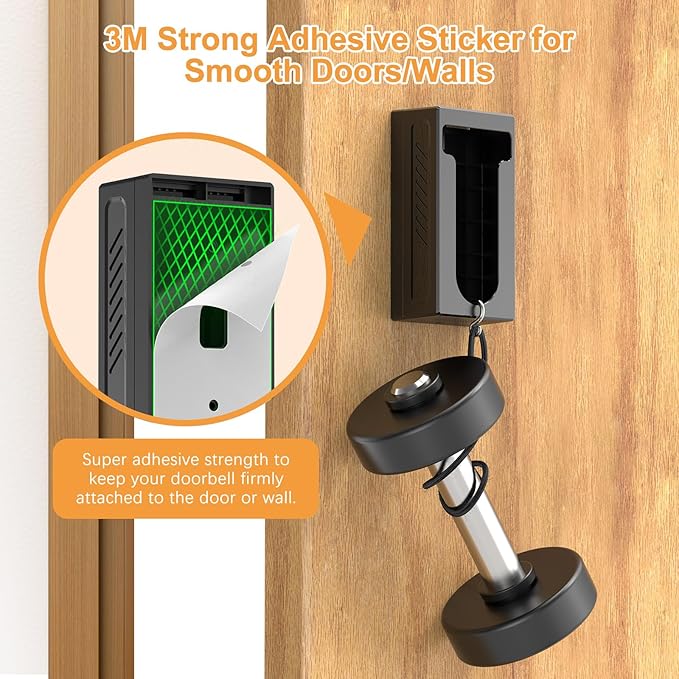 No Drill Adhesive Video Doorbell Mount Compatible - Image 3