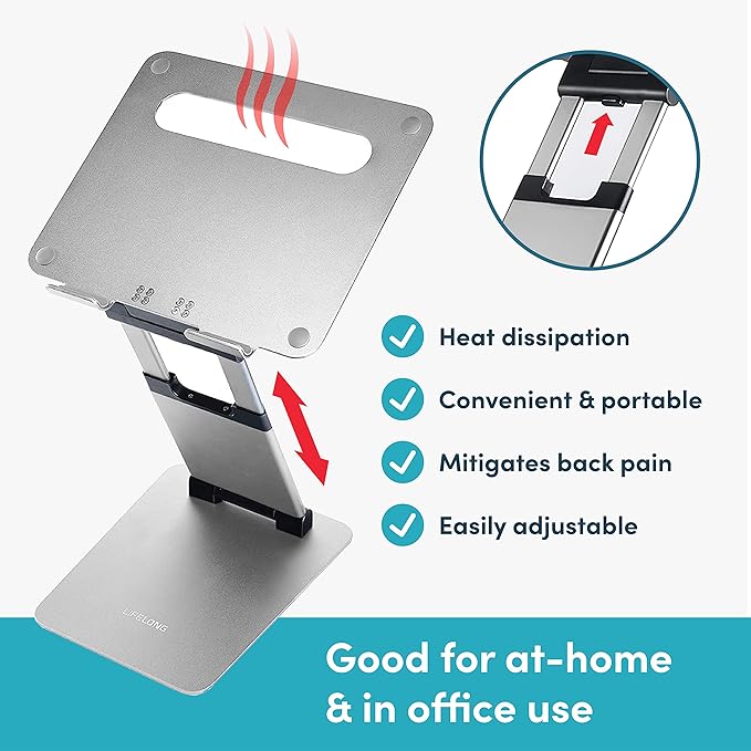 Laptop Stand for Desk, Ergonomic Sit to Stand Laptop Holder Convertor, - Image 4