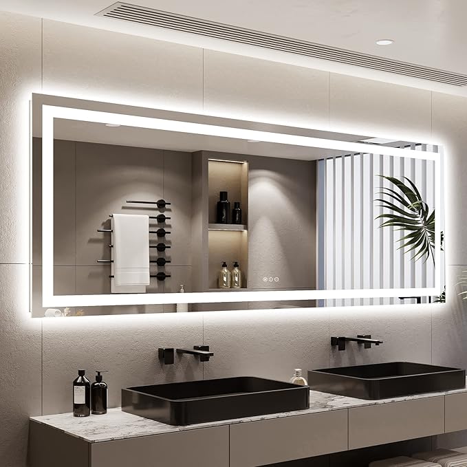 YEELAIT 96x36 Inch LED Bathroom Mirror by YEELAIT