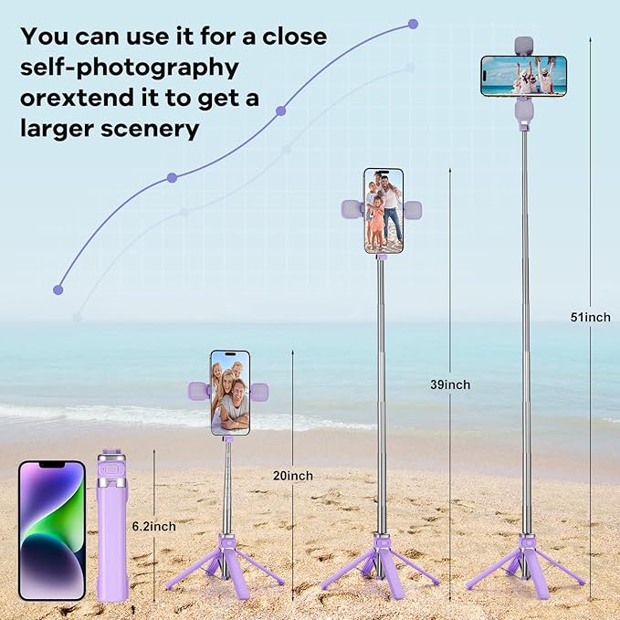 MQOUNY Mini iPhone Tripod Stand & Selfie Stick - Image 5