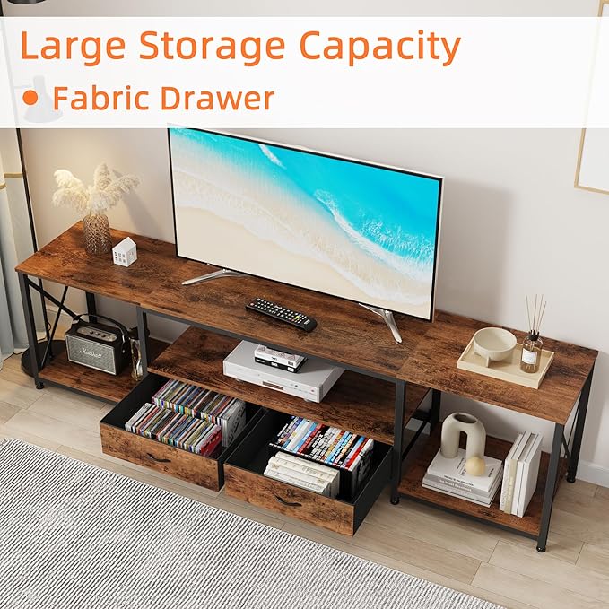 GYIIYUO TV Stand with Fabric Drawers - Image 7