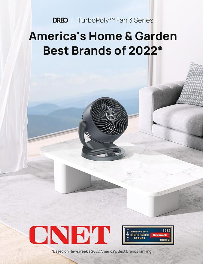 Dreo Desk Fan, 12-Inch Air Circulator Fan - Image 4